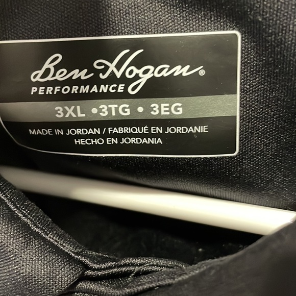 Ben Hogan Black Grey Striped Polo Mens - Picture 2 of 2